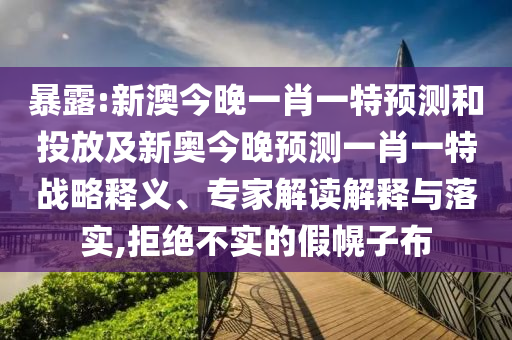 暴露:新澳今晚一肖一特預測和投放及新奧今晚預測一肖一特戰略釋義、專家解讀解釋與落實,拒絕不實的假幌子布