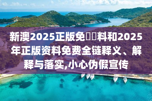 新澳2025正版免費資料和2025年正版資料免費全鏈釋義、解釋與落實,小心偽假宣傳