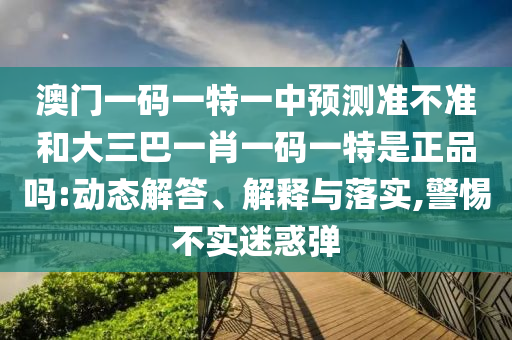 澳門一碼一特一中預(yù)測(cè)準(zhǔn)不準(zhǔn)和大三巴一肖一碼一特是正品嗎:動(dòng)態(tài)解答、解釋與落實(shí),警惕不實(shí)迷惑彈